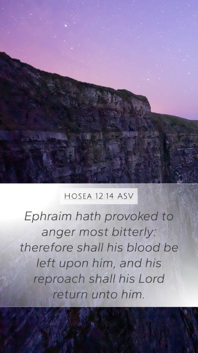 Hosea 12:14 ASV Bible Verse Image