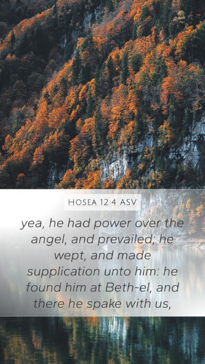 Hosea 12:4 ASV Bible Verse Image