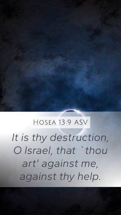 Hosea 13:9 ASV Bible Verse Image