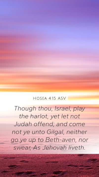 Hosea 4:15 ASV Bible Verse Image