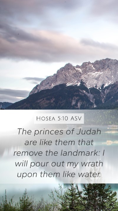 Hosea 5:10 ASV Bible Verse Image