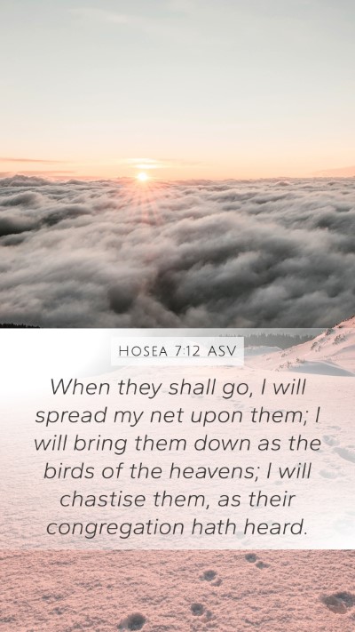 Hosea 7:12 ASV Bible Verse Image