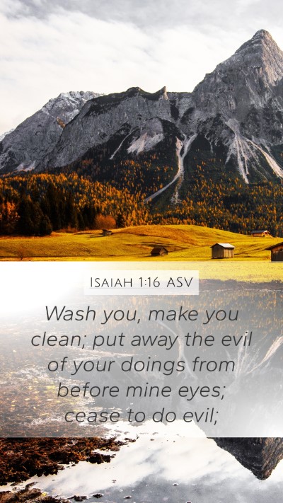 Isaiah 1:16 ASV Bible Verse Image