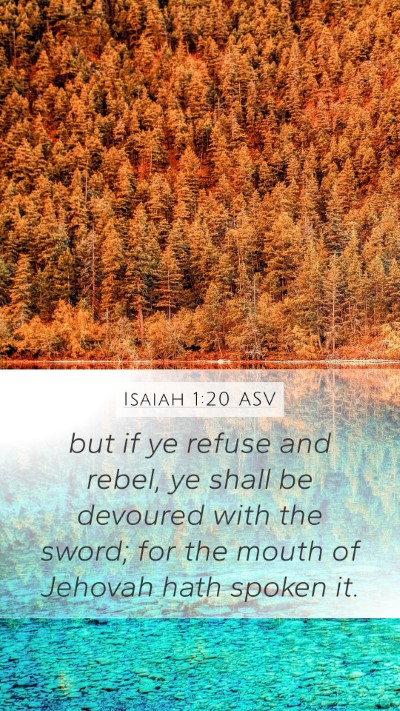 Isaiah 1:20 ASV Bible Verse Image
