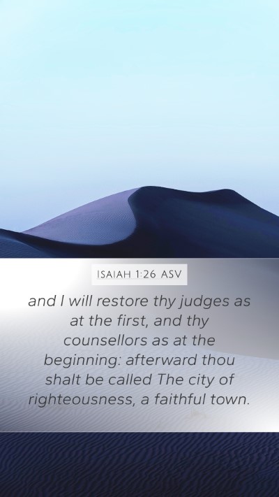 Isaiah 1:26 ASV Bible Verse Image