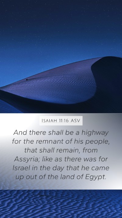 Isaiah 11:16 ASV Bible Verse Image