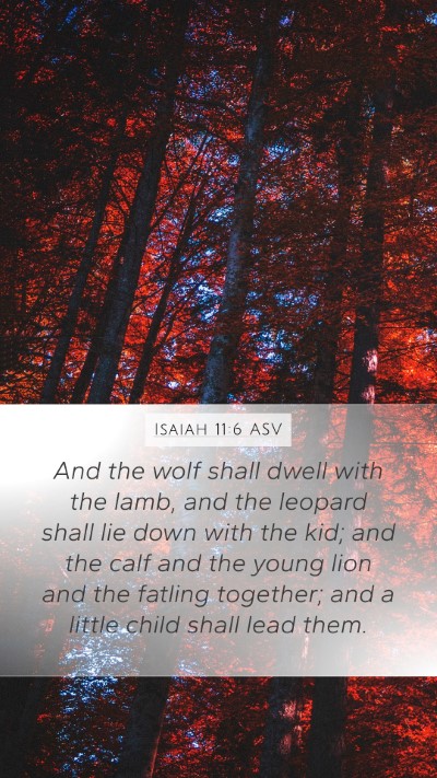 Isaiah 11:6 ASV Bible Verse Image