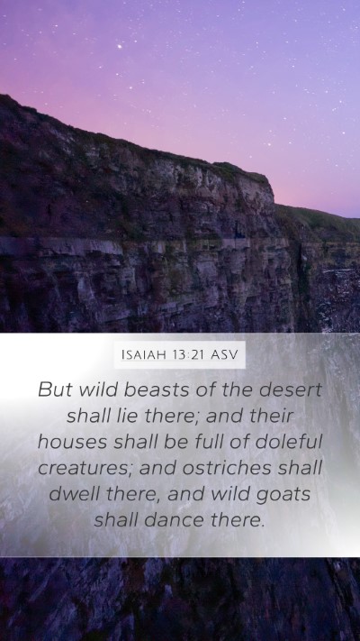 Isaiah 13:21 ASV Bible Verse Image