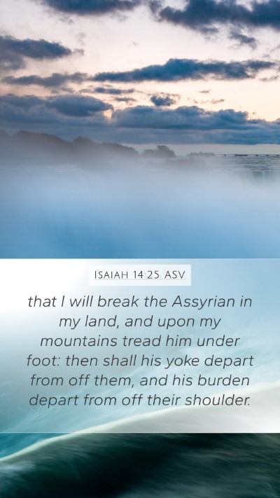 Isaiah 14:25 ASV Bible Verse Image