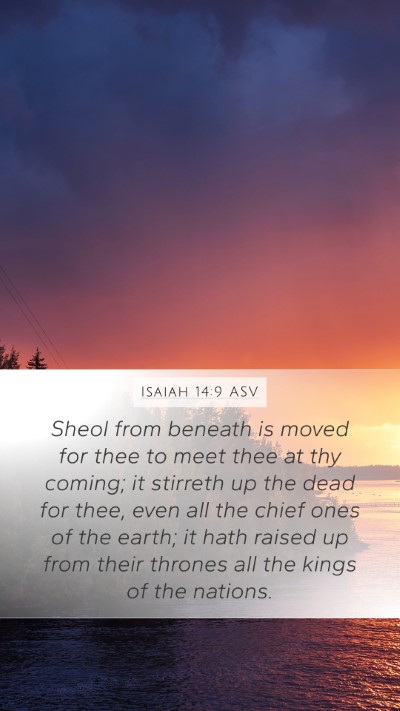 Isaiah 14:9 ASV Bible Verse Image