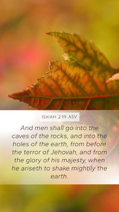 Isaiah 2:19 ASV Bible Verse Image