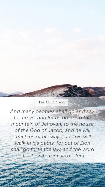 Isaiah 2:3 ASV Bible Verse Image