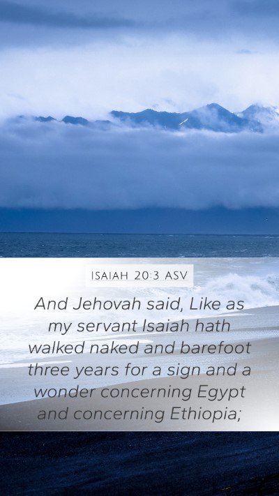 Isaiah 20:3 ASV Bible Verse Image