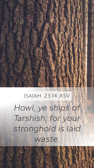 Isaiah 23:14 ASV Bible Verse Image