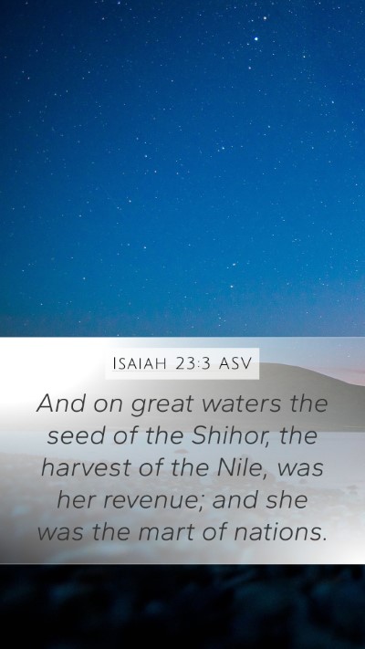 Isaiah 23:3 ASV Bible Verse Image