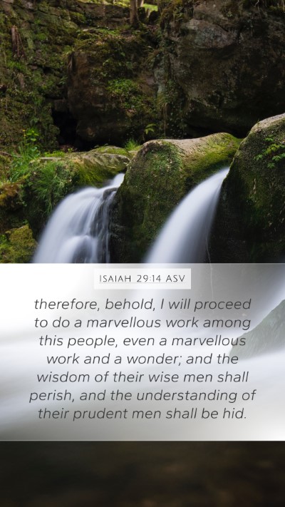 Isaiah 29:14 ASV Bible Verse Image