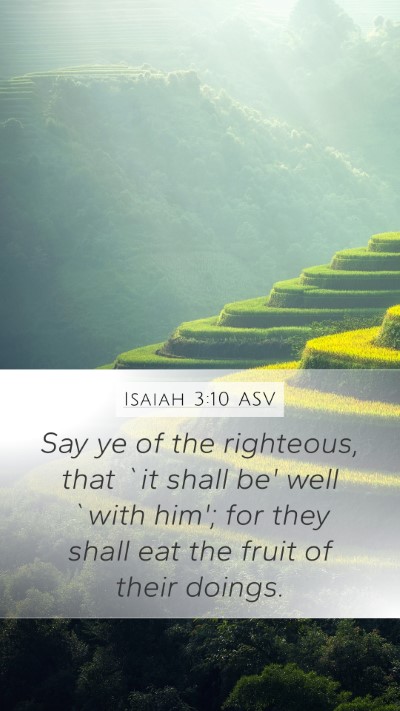 Isaiah 3:10 ASV Bible Verse Image