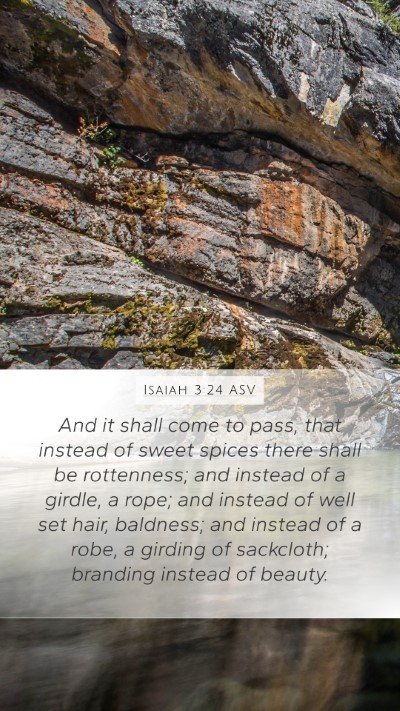 Isaiah 3:24 ASV Bible Verse Image