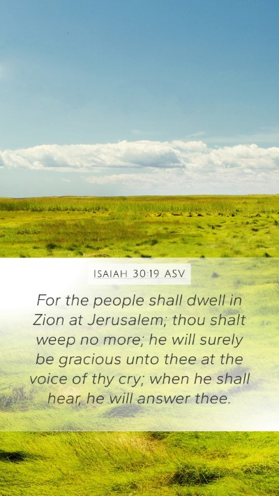 Isaiah 30:19 ASV Bible Verse Image