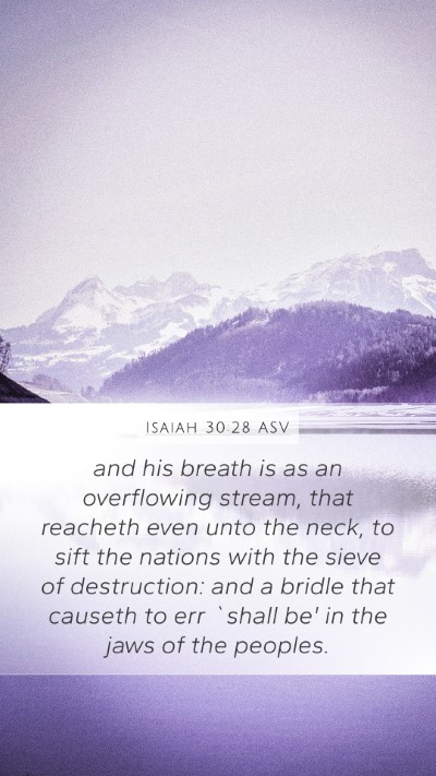 Isaiah 30:28 ASV Bible Verse Image