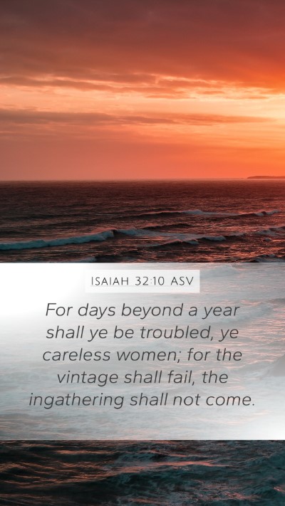 Isaiah 32:10 ASV Bible Verse Image