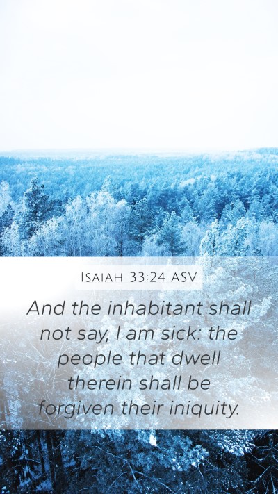 Isaiah 33:24 ASV Bible Verse Image