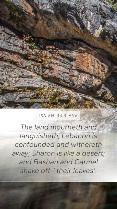 Isaiah 33:9 ASV Bible Verse Image