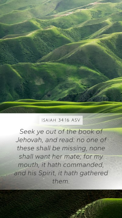 Isaiah 34:16 ASV Bible Verse Image