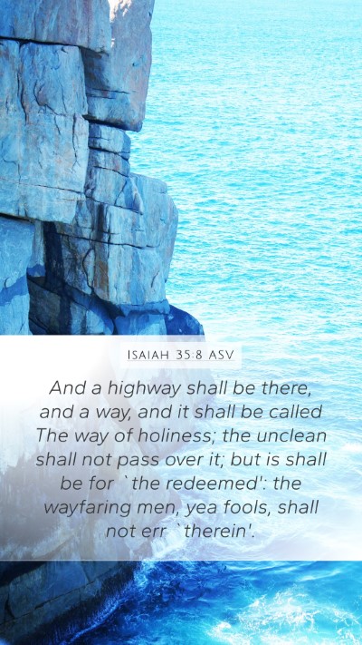 Isaiah 35:8 ASV Bible Verse Image