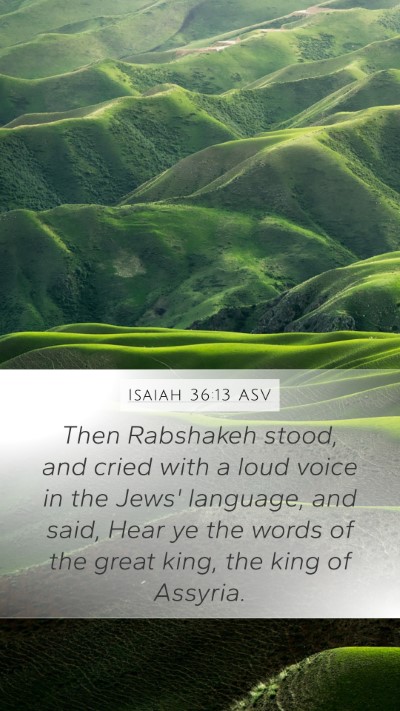 Isaiah 36:13 ASV Bible Verse Image