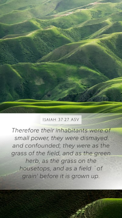 Isaiah 37:27 ASV Bible Verse Image