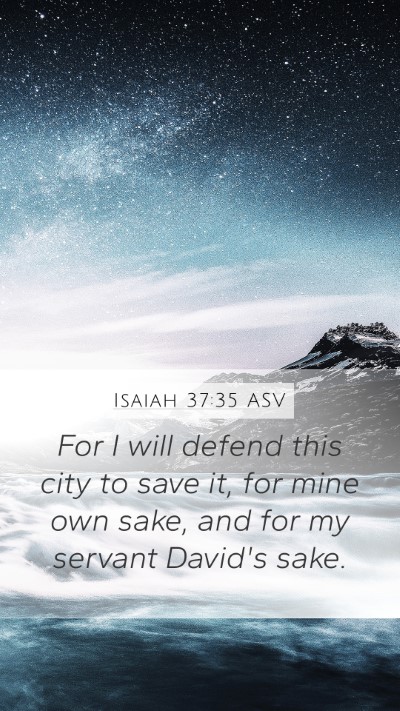 Isaiah 37:35 ASV Bible Verse Image