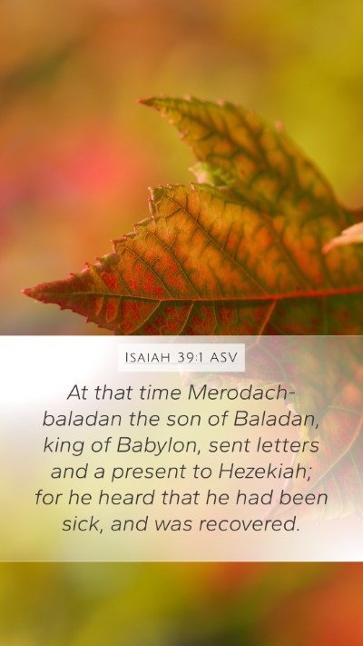 Isaiah 39:1 ASV Bible Verse Image