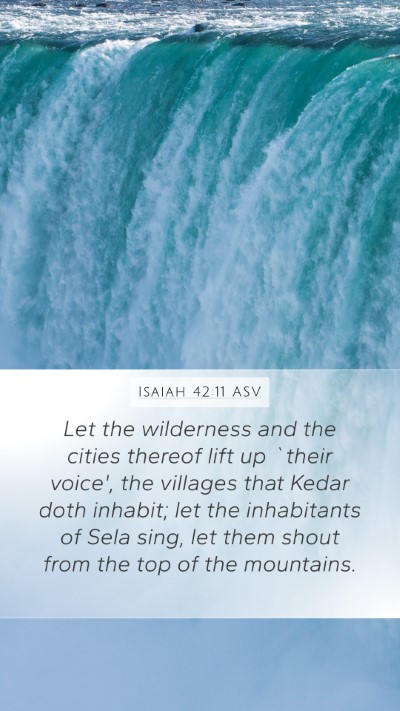 Isaiah 42:11 ASV Bible Verse Image