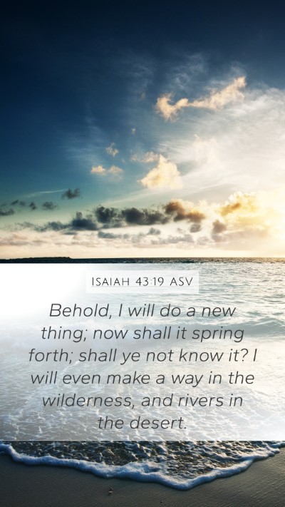 Isaiah 43:19 ASV Bible Verse Image