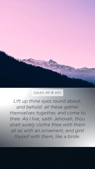 Isaiah 49:18 ASV Bible Verse Image