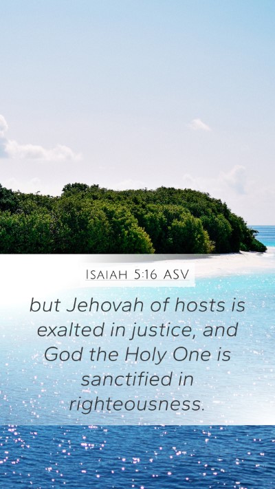 Isaiah 5:16 ASV Bible Verse Image