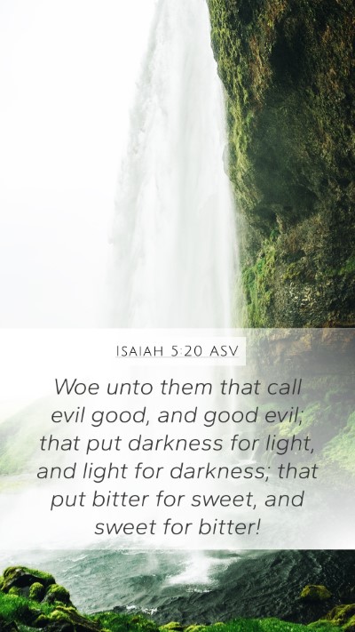 Isaiah 5:20 ASV Bible Verse Image