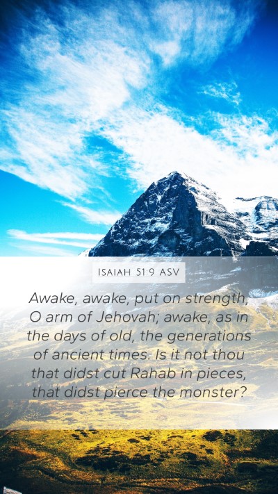 Isaiah 51:9 ASV Bible Verse Image