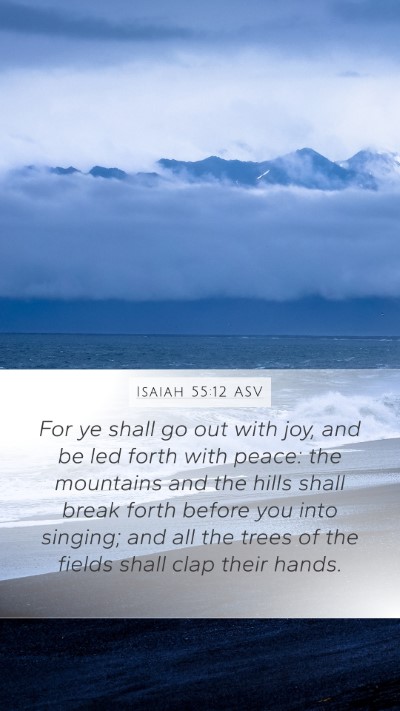 Isaiah 55:12 ASV Bible Verse Image