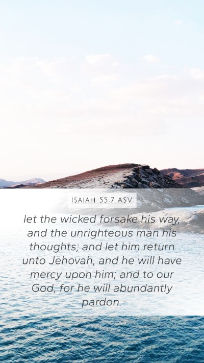 Isaiah 55:7 ASV Bible Verse Image