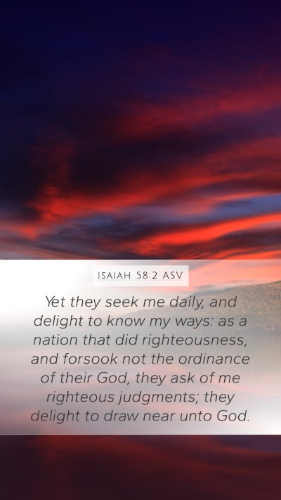Isaiah 58:2 ASV Bible Verse Image