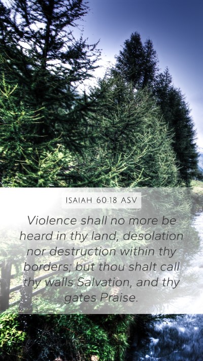 Isaiah 60:18 ASV Bible Verse Image