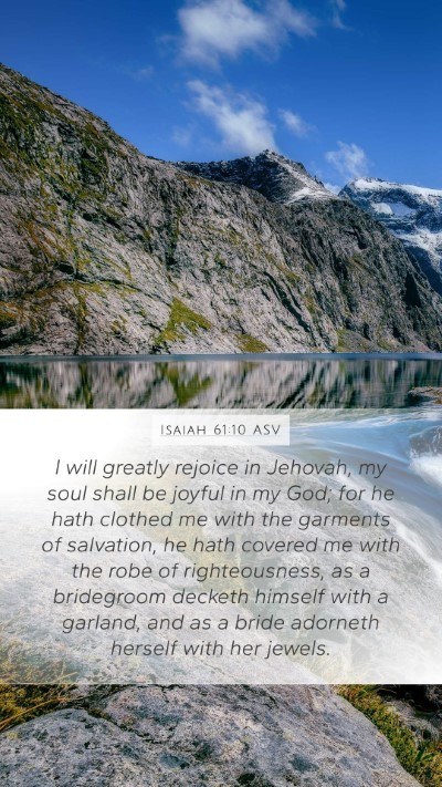 Isaiah 61:10 ASV Bible Verse Image
