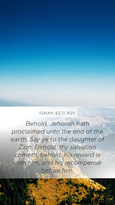 Isaiah 62:11 ASV Bible Verse Image