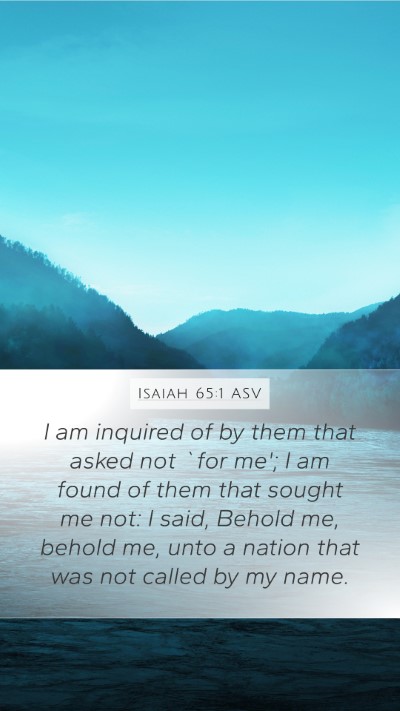 Isaiah 65:1 ASV Bible Verse Image