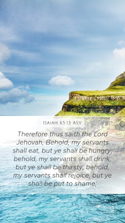 Isaiah 65:13 ASV Bible Verse Image