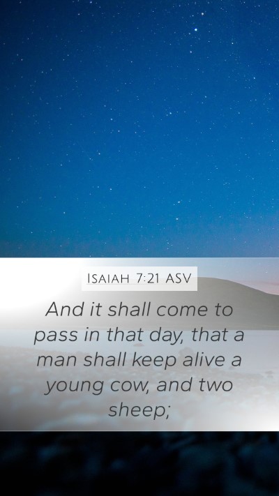 Isaiah 7:21 ASV Bible Verse Image