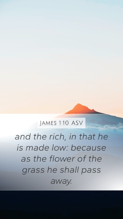 James 1:10 ASV Bible Verse Image