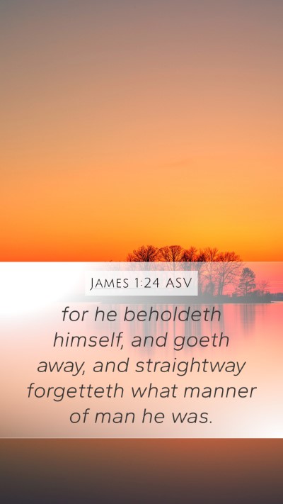 James 1:24 ASV Bible Verse Image